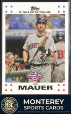 Joe Mauer 2007 Topps Opening Day Gold Foil #43 Minnesota Twins