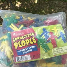 Vintage 1992 Learning Resour Connecting People Mathematics Educational 96 pieces