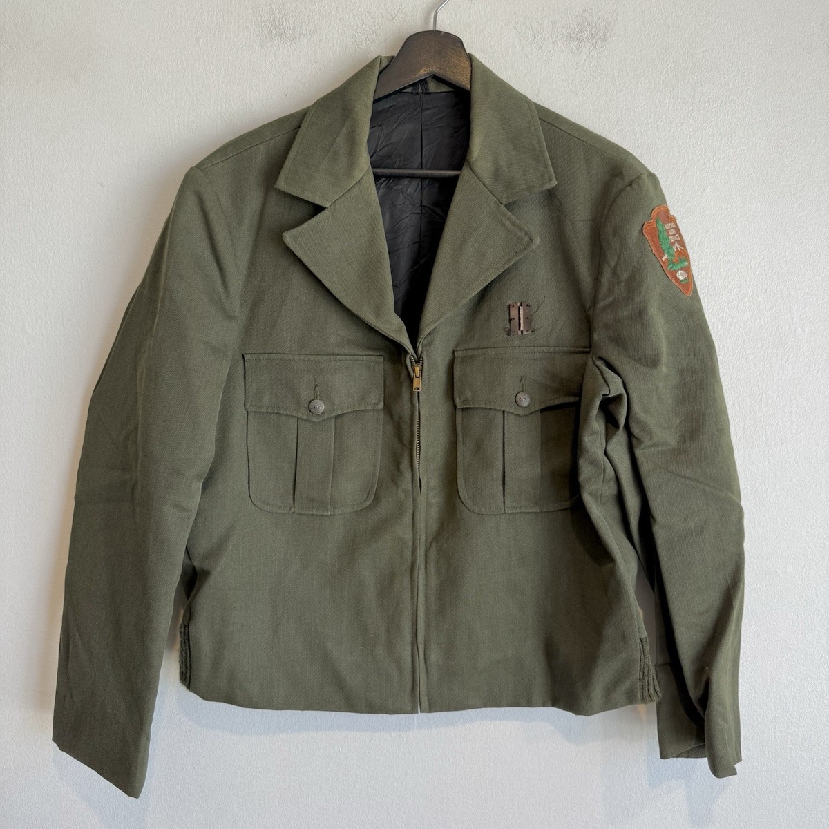 Vintage 1950s NPS National Park Service Ranger Ike Jacket Uniform Gaberdine