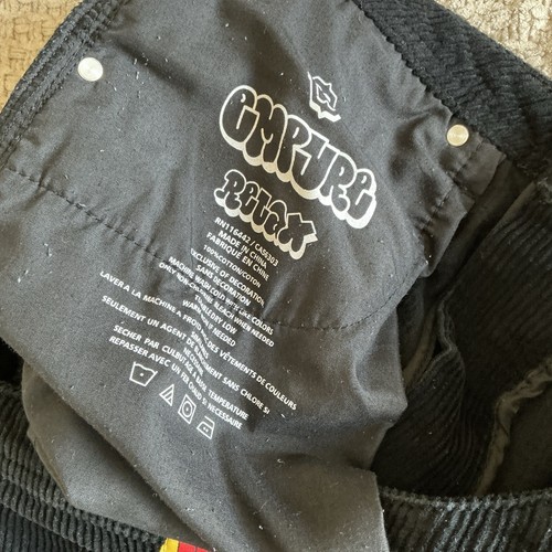 Empyre Relax Corduroy Pants Men’s Size 32 Black Skate Hipster Y2K - Picture 6 of 8