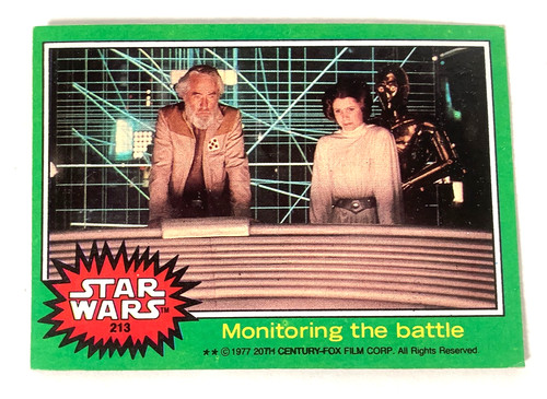 1977 Topps Star Wars #213 Monitoring the battle