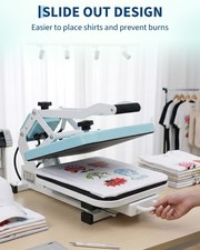 15x15 Heat Press Machine T-SHIRT Fast Heating Adjustable Pressure Digital Contro