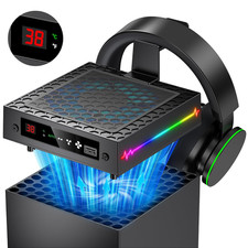  LED Display - Auto Cooling Fan for Xbox Series X with 9 RGB Light Modes, Cooli