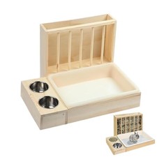 LxcshLjx 3 in 1 Rabbit Hay Feeder with Litter Box, Wooden Bunny Feeder Holder...
