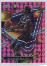 2023-24 Topps Cosmic Chrome Pink Galaxy Refractor Leonard Miller #180 1ij1