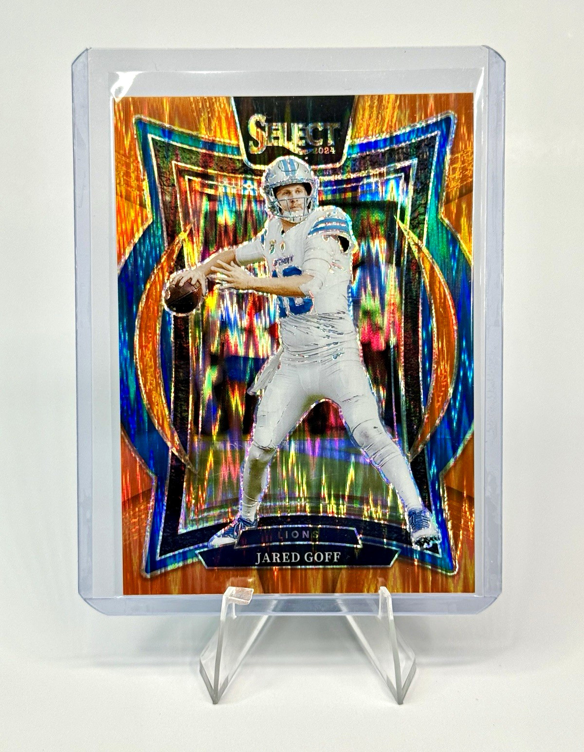 Panini 2024 Select Concourse Jared Goff Orange Shock Prizm #36 /499 Lions NFL