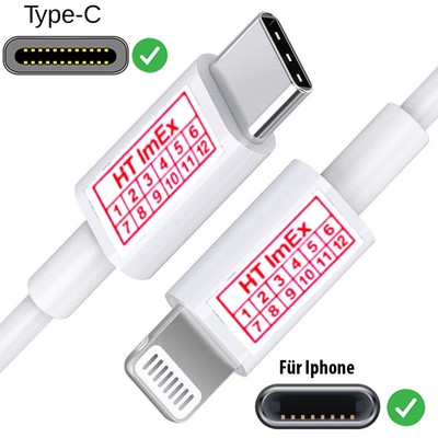 Charging cable for iPhone USB C to DC Jack iphone 5 6 7 8 X Xs 11 12 13 14 White