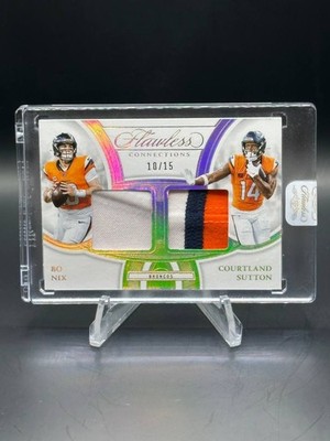 2025 Flawless BO NIX COURTLAND SUTTON Connections Patch #10/15 NIX JERSEY MATCH
