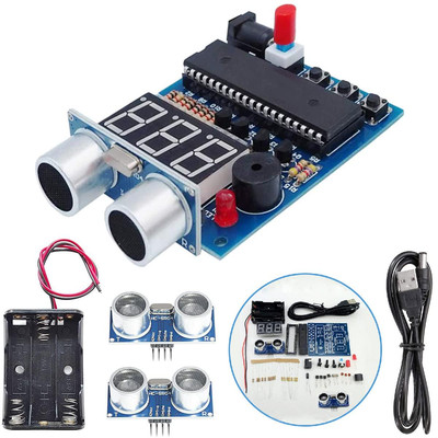 Ultraschall Entfernungsalarm Löten lernen Elektronik-Kit mit USB auf DC Stecker Zum Selbermachen