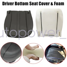 For Chevy Express 2003-2014 Driver Side Bottom Leather Seat Cover&Foam Dark Gray