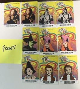 The Wizard of Oz Coin Pusher Cards Lot 