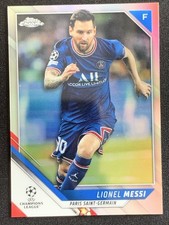 Lionel Messi 2021-22 Topps Chrome UCL Refractor Base #100 -br5