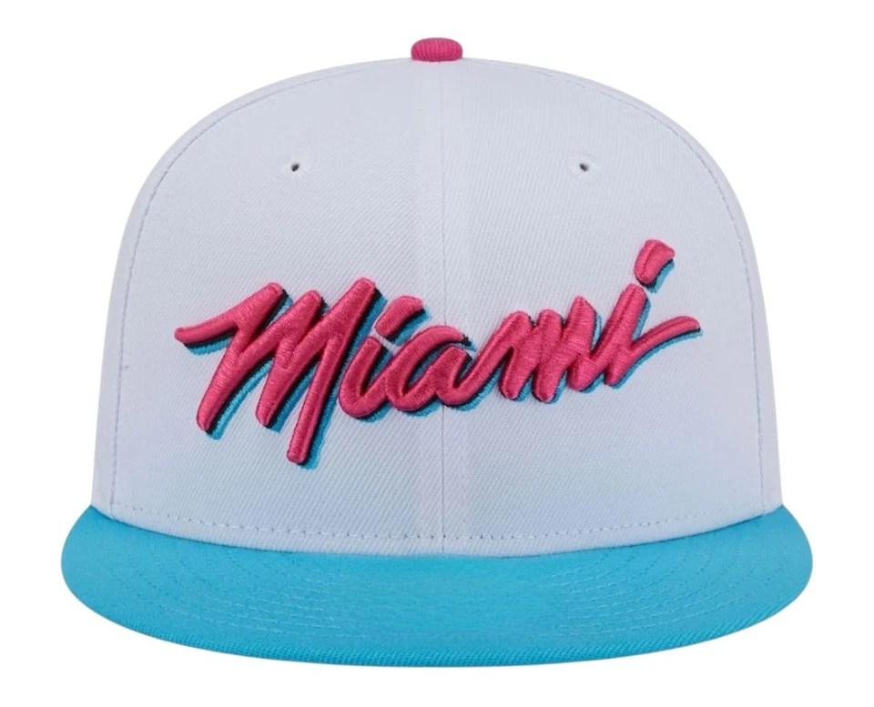 Miami Heat New Era 2024/25 City Edition Alternate 9FIFTY Snapback Hat Vice NBA Foto 2 de 4