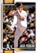 JACK PERKINS 2026 Topps Series 1 RC #206 Oakland Athletics Baseball Trading Card