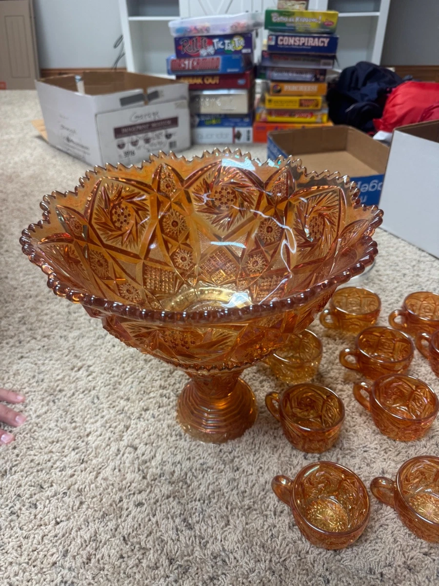 Carnival Glass Punch Bowl for sale | eBay