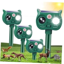 Pack Solar Ultrasonic Animal Repellent, Cat Repeller Outdoor, Waterproof Deer 4