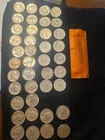 1964 Roll of 40 Washington  Quarters Circulated 90% Silver Denver & Philadelphia