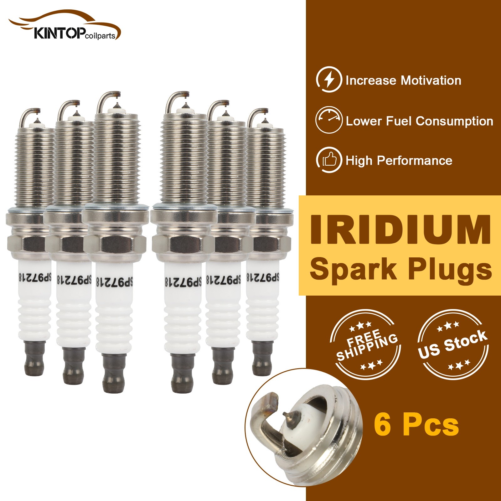 6x Double Iridium Spark Plugs For Saab 9-5 2.8L 2010-2011