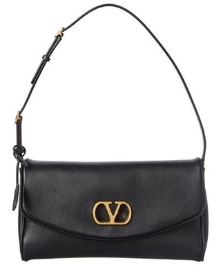 Valentino De Vain Small Leather Shoulder Bag Women's Black