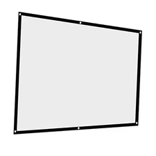 60-100 Inch Portable Foldable Non-Crease White Projector Curtain Projection 