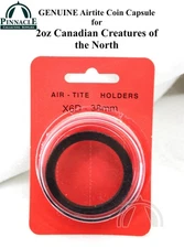 X6 DEEP w 38mm Black Ring Air Tight Coin Capsule Holder / 2oz Canadian Creatures