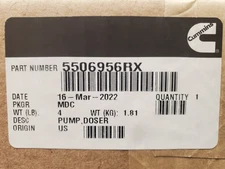 2208766pe  New OEM DEF Doser Urea Pump  Genuine Cummins 5506956RX