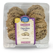 Hill & Valley Sugar Free Oatmeal Raisin Cookies | 15 Ounce | 2-Pack