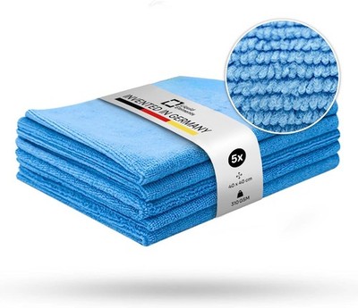 Liquid Elements - Microfasertuch Autopflege Allzwecktuch Value 5er Set Blau -