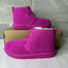 UGGS Neumel Chukka Fucsia Boots Ankle Sherpa Lined YOUTH Sz 4