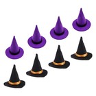 8 Pcs Halloween Accessory Mini Felt Hat Pendent Ornament Cosplay Wizard