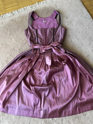🩷Dirndlschürze Gössl Seide Pink Lila 70er Größe S 🩷 - Bild 5 von 5