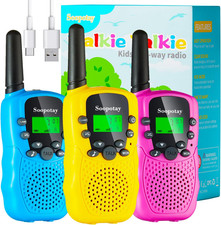 Rechargeable Walkie Talkies for Kids, Easter Basket Stuffers/Easter Gifts for Ki