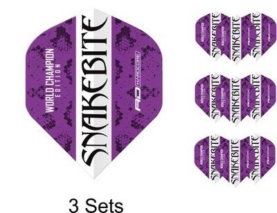 Red Dragon Flights, Peter Wright, WC Purple-White, Standard, 3 Set = 9 Stk