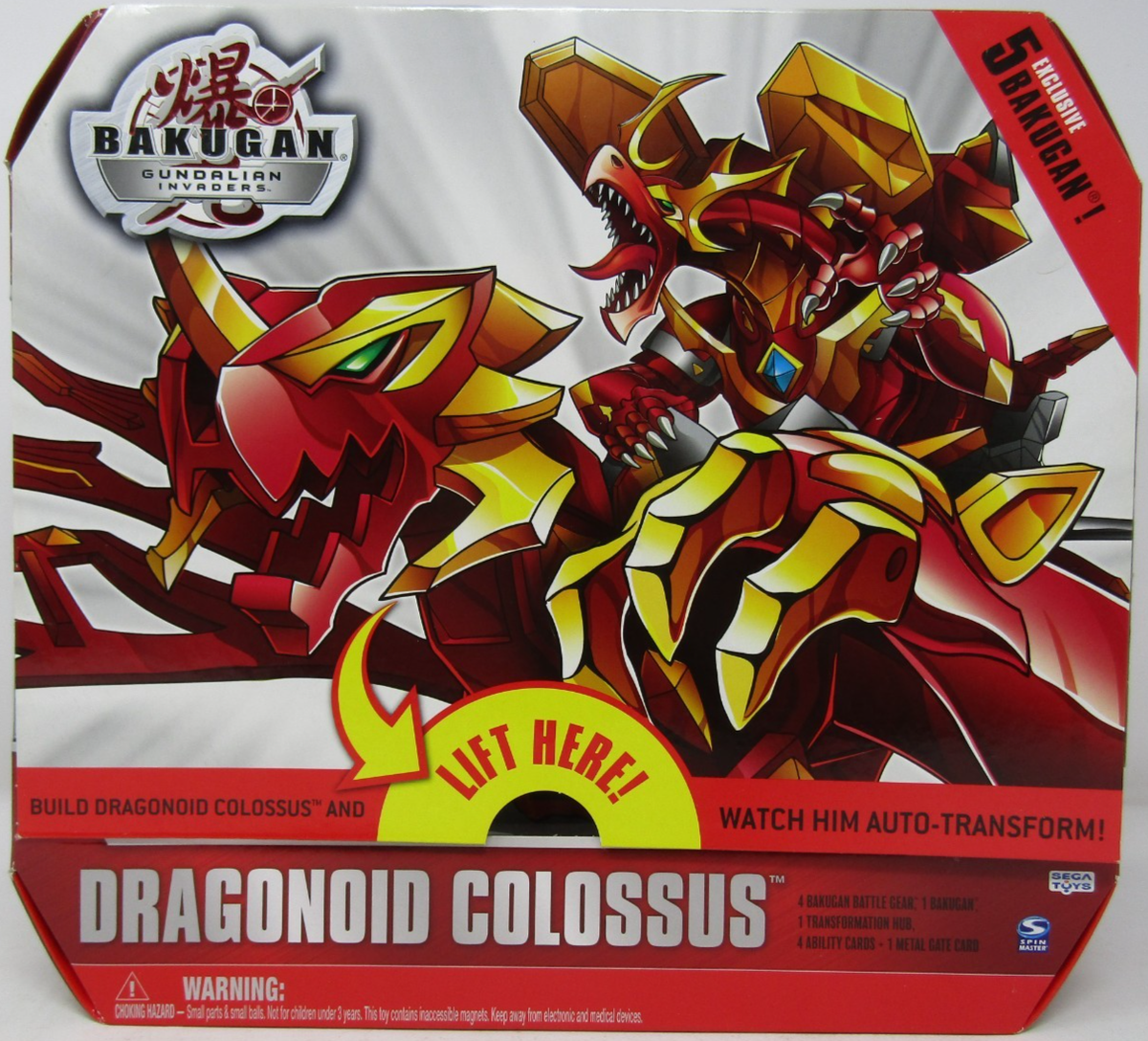 海外購入品　BAKUGAN DRAGONOID CLOSSUS Spin Masters Bakugan Gundalian Invaders Dragonoid Colossus Action