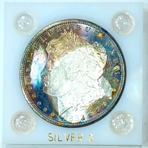 1883-CC Ch /Gem BU Reflective Rainbow Toned PL ++ / DMPL  Old Collection