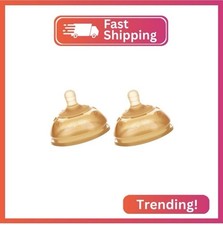 Thyseed Natural Series Nipple, Wide-Neck, Medium Flow, 7-10 Month, 2 Pack