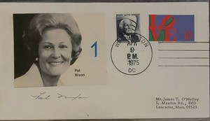 Pat Nixon Signed Autographed FDC First Day Cover - First Lady Of The US