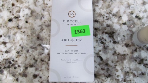CIRCELL ABO +|- EYE SERUM, REJUVENATING EYE GEL .5 oz- NIB