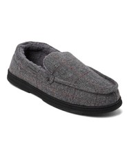 Gold Toe Men's Herringbone Slippers w/Memory Foam- Light Grey - Size Medium 9 