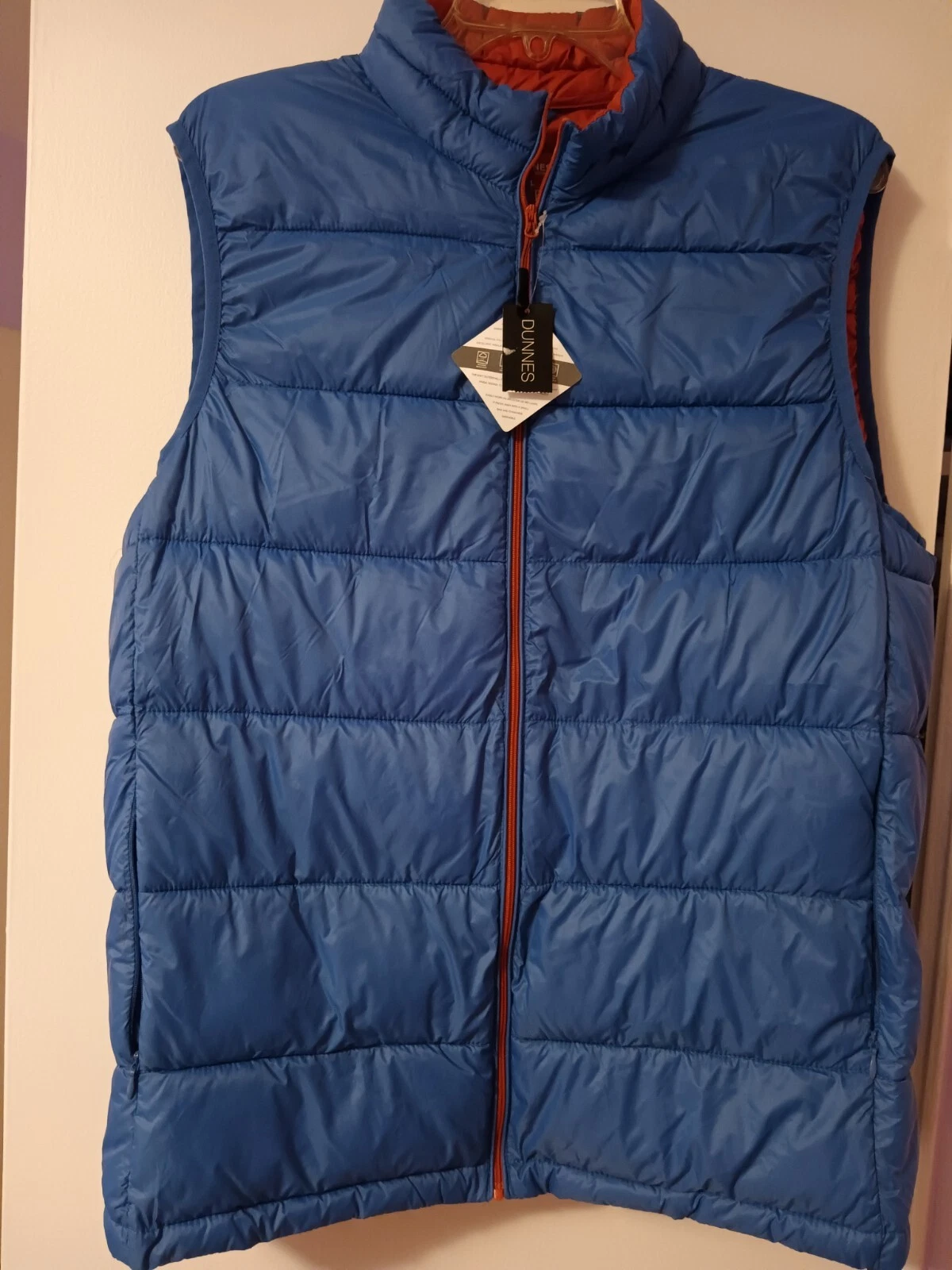 Men's Vest Blue Packable Superlight Large Jacket New
