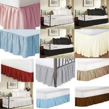 4 Side Split Corner Daybed Ruffled Bed Skirt  670 TC Cotton Twin Twin XL  New