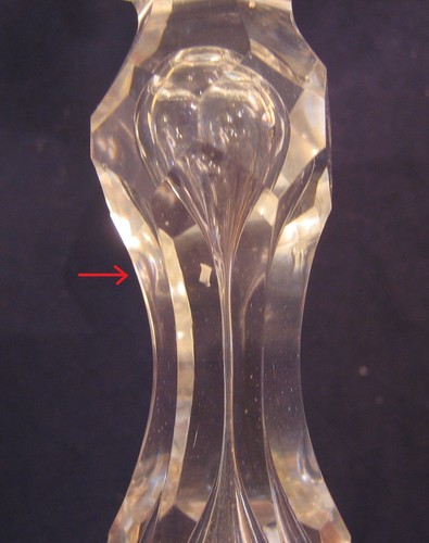 QUEEN ANNE VAL ST LAMBERT 6 3/8" Water Goblets Bubble Stem Set/2, aka DUMORTIER - Picture 7 of 7