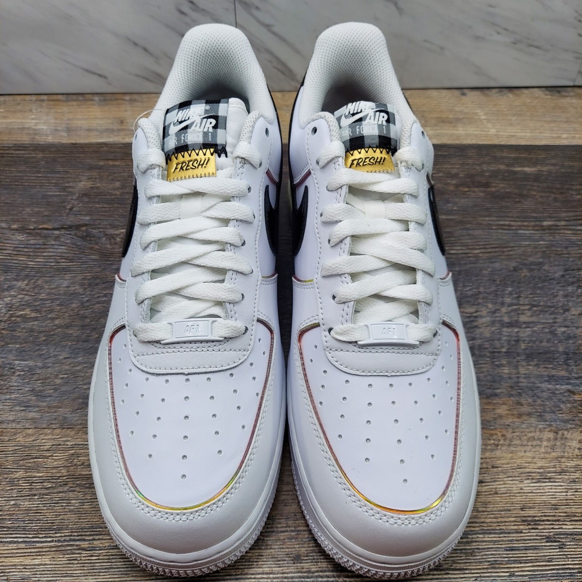 Nike Air Force 1 '07 LV8 White Black Bright Crimson Men's Size 9.5