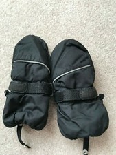 One Step Ahead Unisex Black Insulated Winter Mittens Size MD EUC