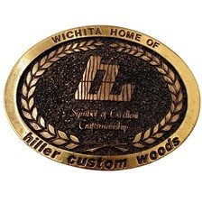 Hiller Wichita Belt Buckle Kansas Custom Woods Limited Edition Business Series