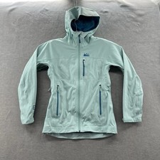 Rei Women  s Size S light blue full zip shell elements E1 Jacket zip pocket