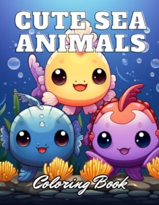 Carter - Cute Sea Animals Coloring Book for Kids  High Quality 100 Ad - X555z