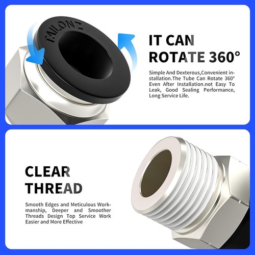 66-Piece Push to Connect Fittings Kit: Versatile Elbow & Straight Connectors - Picture 5 of 10