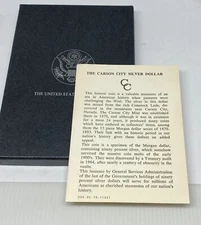 Empty 1878-1891-CC GSA Morgan Silver Dollar BLACK BOX w/ Special Card - NO COIN