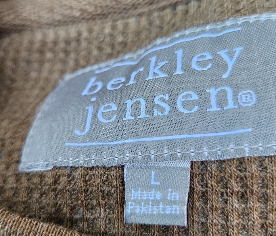 68 Berkley Jensen Mens Sz L Sherpa Lined Carhartt Brown Thermal